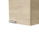Mobile Pensile Marrone Rovere Grigio un Ripiano Un'anta 30x85h cm, Reversibile - Parga