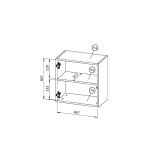 Mobile Pensile Nero Antracite un Ripiano Modulabile 49.9x50h cm, Apertura Push Pull - Sparone