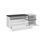 Mobile per ingresso 2 ante bianco lucido e ardesia 120x54h cm - Aska