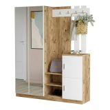 Mobile per ingresso 3 ante quercia e bianco 147x179h cm - Arcibaldo