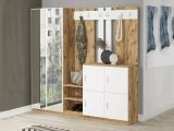 Mobile per ingresso 4 ante quercia e bianco 187x180h cm - Artin