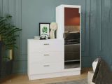 Mobile per ingresso con 3 cassetti bianco 60x72h cm - Jaime