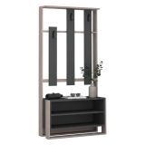 Mobile per ingresso da parete beige e antracite 90x180h cm - Toraji