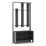 Mobile per ingresso da parete beige e antracite 90x180h cm - Toraji
