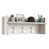 Mobile per ingresso minimal sospeso bianco e rovere 90x34h cm - Angry