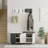 Mobile per ingresso sospeso 3 ante grigio e bianco 104x52h cm - Riga
