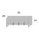 Mobile per ingresso sospeso bianco 90x34h cm - Angry