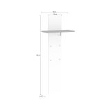 Mobile per ingresso sospeso bianco lucido e acero 50x140h cm - Etesia