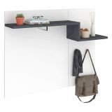 Mobile per ingresso sospeso bianco lucido e ardesia 120x100h cm - Mugello