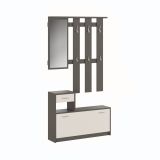 Mobile per ingresso sospeso con scarpiera beige e grigio 100x190h cm - Garolfo