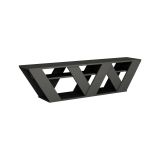 Mobile porta TV Alde, Supporto per televisione da salotto, Credenza bassa da soggiorno, Base porta TV, 158x30h40 cm, Antracite