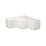 Mobile porta TV Alya, Supporto per televisione da salotto, Credenza bassa da soggiorno, Base porta TV, 90x92h32 cm, Bianco