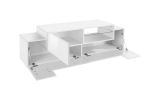 Mobile porta TV Andris, cm 160x45h51, Bianco lucido