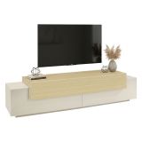 Mobile Porta tv Beige 3 Ripiani 4 Vani 200x45x51.5h cm, 3 Ante - Cassino