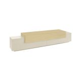 Mobile Porta tv Beige 3 Ripiani 4 Vani 240x45x51.5h cm, 3 Ante - Curino