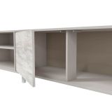 Mobile Porta tv Beige Bianco Anticato Cassetti un Ripiano 180x40x47h cm, 2 Ante - Nociglia