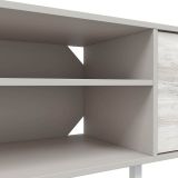 Mobile Porta tv Beige Bianco Anticato Cassetti un Ripiano 180x40x47h cm, 2 Ante - Nociglia