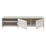 Mobile Porta tv Beige Bianco Anticato Cassetti un Ripiano 180x40x47h cm, 2 Ante - Nociglia