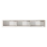 Mobile Porta tv Beige Cashmere 3 Cassetti un Ripiano 200x34x28h cm, 3 Vani - Kahate