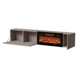 Mobile Porta tv Beige Cashmere Modulabile un Ripiano 200x30x31h cm, 2 Ante - Sindia