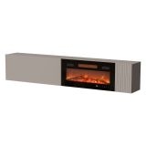 Mobile Porta tv Beige Cashmere Modulabile un Ripiano 200x30x31h cm, 2 Ante - Sindia