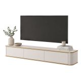 Mobile Porta tv Beige Cashmere oro 3 Cassetti un Ripiano 200x34x28h cm, 3 Vani - Kahate