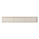 Mobile Porta tv Beige Cashmere oro 3 Cassetti un Ripiano 200x34x28h cm, 3 Vani - Kahate
