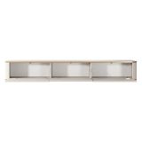 Mobile Porta tv Beige Cashmere oro 3 Cassetti un Ripiano 200x34x28h cm, 3 Vani - Kahate
