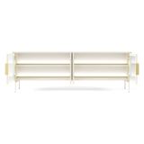 Mobile Porta tv Beige Cashmere oro 3 Ripiani 4 Ante 181x39x62h cm, con led - Kalerora