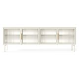 Mobile Porta tv Beige Cashmere oro 3 Ripiani 4 Ante 181x39x62h cm, con led - Kalerora
