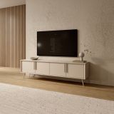 Mobile Porta tv Beige Cashmere un Ripiano 4 Ante 187x40x83h cm, con Piedini - Kalorile