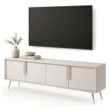 Mobile Porta tv Beige Cashmere un Ripiano 4 Ante 187x40x83h cm, con Piedini - Kalorile