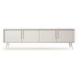 Mobile Porta tv Beige Cashmere un Ripiano 4 Ante 187x40x83h cm, con Piedini - Kalorile