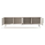 Mobile Porta tv Beige Cashmere un Ripiano 4 Ante 187x40x83h cm, con Piedini - Kalorile