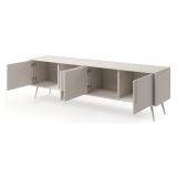 Mobile Porta tv Beige Cashmere un Ripiano 4 Ante 187x40x83h cm, con Piedini - Kalorile