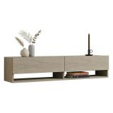 Mobile Porta tv Beige Marmo 2 Ripiani 2 Ante 141x30x31h cm, 4 Vani - Olmi