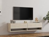 Mobile Porta tv Beige Marmo 2 Ripiani 2 Ante 141x30x31h cm, 4 Vani - Olmi