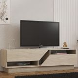 Mobile Porta tv Beige Marmo 2 Ripiani 2 Ante 160x40x45h cm, 5 Vani - Spilinga