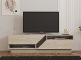 Mobile Porta tv Beige Marmo 2 Ripiani 2 Ante 160x40x45h cm, 5 Vani - Spilinga