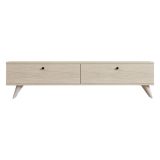 Mobile Porta tv Beige Marmo 2 Vani 2 Ante 160x25x40h cm, Apertura a Ribalta - Atestino