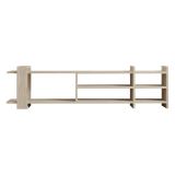 Mobile Porta tv Beige Marmo Beige Marmo 2 Ripiani 5 Vani 156x30x40h cm, Peso Supportato 40 kg - Zubiena