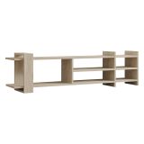 Mobile Porta tv Beige Marmo Beige Marmo 2 Ripiani 5 Vani 156x30x40h cm, Peso Supportato 40 kg - Zubiena