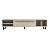 Mobile Porta tv Beige Marmo un Ripiano Un'anta 160x40x35h cm, 5 Vani - Sovico