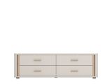 Mobile Porta tv Beige Marrone 4 Cassetti un Ripiano 176.5x40x52h cm, Apertura Scorrevole - Terenzo