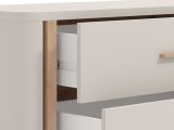 Mobile Porta tv Beige Marrone 4 Cassetti un Ripiano 176.5x40x52h cm, Apertura Scorrevole - Terenzo