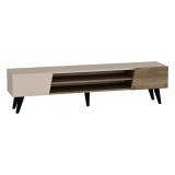Mobile Porta tv Beige Marrone Noce un Ripiano 4 Vani 180x37x45h cm, 2 Ante - Lei