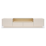 Mobile Porta tv Beige Marrone Rovere 2 Cassetti 2 Ripiani 203x40x43h cm, 2 Ante - Kakagano