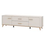Mobile Porta tv Beige Marrone Rovere 2 Cassetti un Ripiano 179.5x40x52.5h cm, 2 Ante - Gosaldo