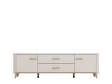 Mobile Porta tv Beige Marrone Rovere 2 Cassetti un Ripiano 179.5x40x52.5h cm, 2 Ante - Gosaldo
