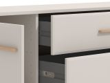 Mobile Porta tv Beige Marrone Rovere 2 Cassetti un Ripiano 179.5x40x52.5h cm, 2 Ante - Gosaldo